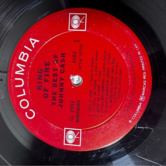 Vintage Johnny Cash Ring of Fire The Best of Johnny Cash Greatest Hits Vinyl - Picture 6 of 9